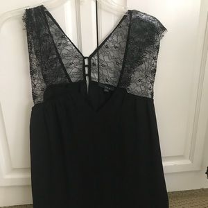 Black blouse with lace arms